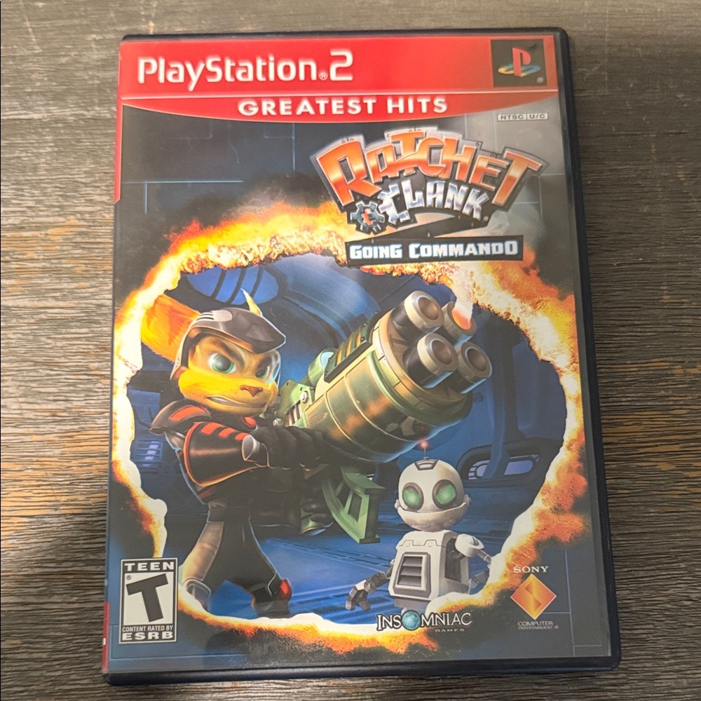 Sony PlayStation 2 Game - Ratchet & Clank: Going Commando - Black and Red
